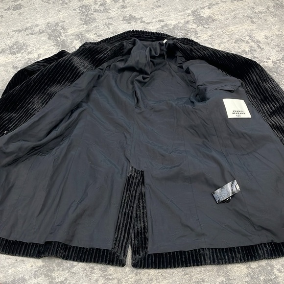 New Isabel Marant Dita Double Breasted Corduroy Ribbed Stretch Velvet Blazer 40 - Picture 15 of 16